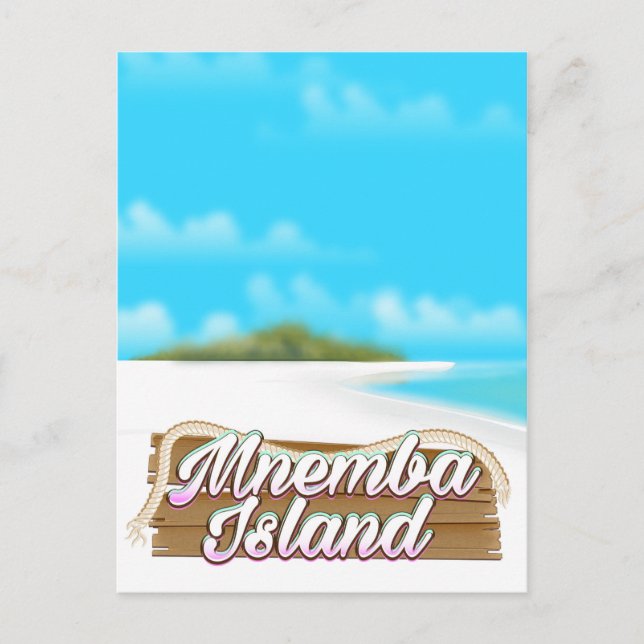 Mnemba Island Reiseplakat Postkarte (Vorderseite)