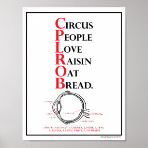 Mnemonic: Circus People Liebe = Visueller Pfad Poster