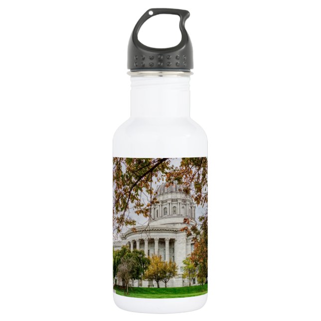 MO Capitol im Herbst Edelstahlflasche (Vorderseite)