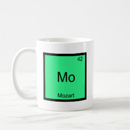 MO - Chemie-Element-Symbol-T-Shirt Mozart lustiges Kaffeetasse