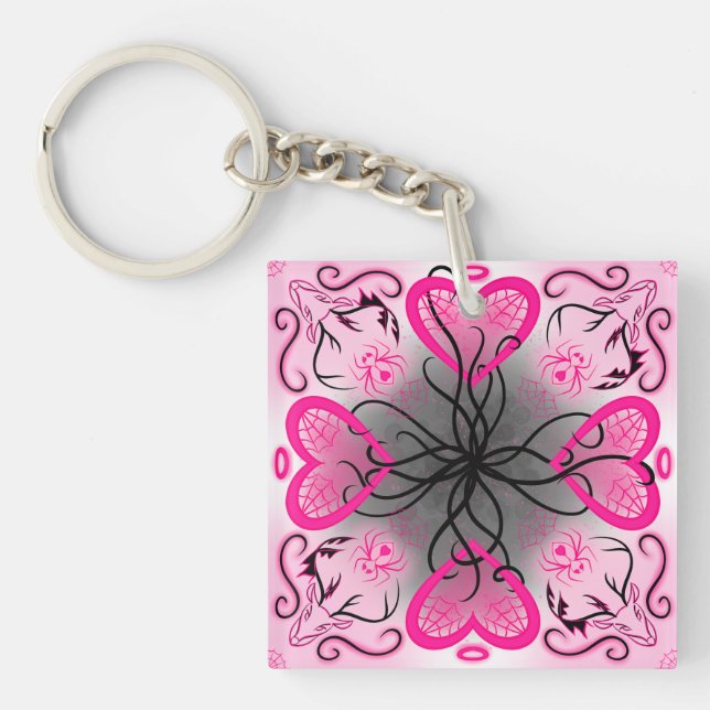 "Mo Limn Twa" sagte die Spinne zum Hirsch Schlüsselanhänger (Vorderseite)