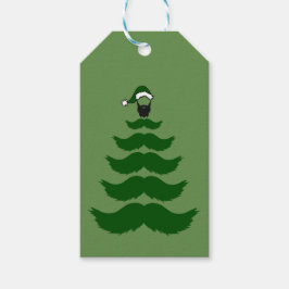 Mo Mustache Weihnachtsbaum Beard Man Topper Green Geschenkanhänger