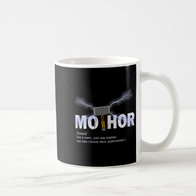 Mo-thor wie Mutti so richtig stark lustig Mutterta Kaffeetasse (Rechts)