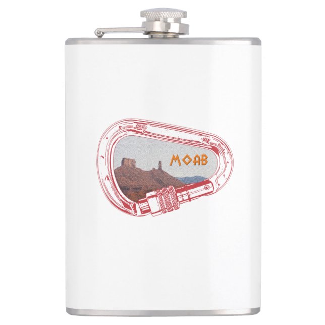 Moab Climbing Carabiner Flachmann (Vorderseite)