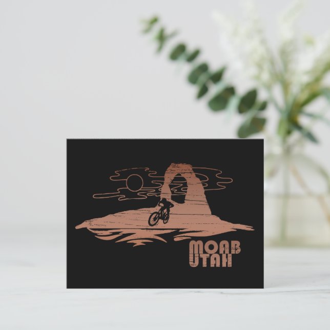 Moab mtb Mountainbike Feiertagspostkarte (Stehend Vorderseite)