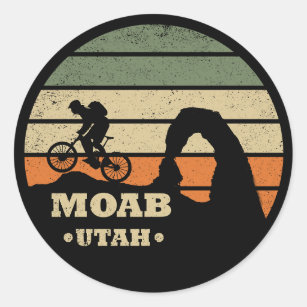 Moab mtb Mountainbike Runder Aufkleber