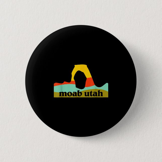 Moab Utah Arches Nationalpark minimalistisches Emb Button (Vorderseite)