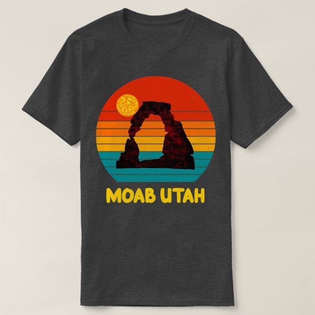Moab Utah Arches Vintag Sun T-Shirt (Design vorne)