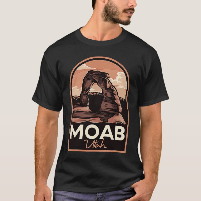 Moab Utah Arches Vintage Travel T-Shirt (Vorderseite)