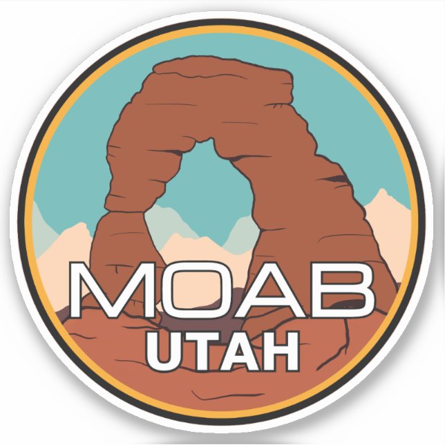 Moab Utah Aufkleber (Vorderseite)