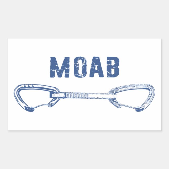 Moab Utah Climbing Quickziehung Rechteckiger Aufkleber (Vorderseite)