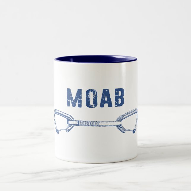 Moab Utah Climbing Quickziehung Zweifarbige Tasse (Mittel)