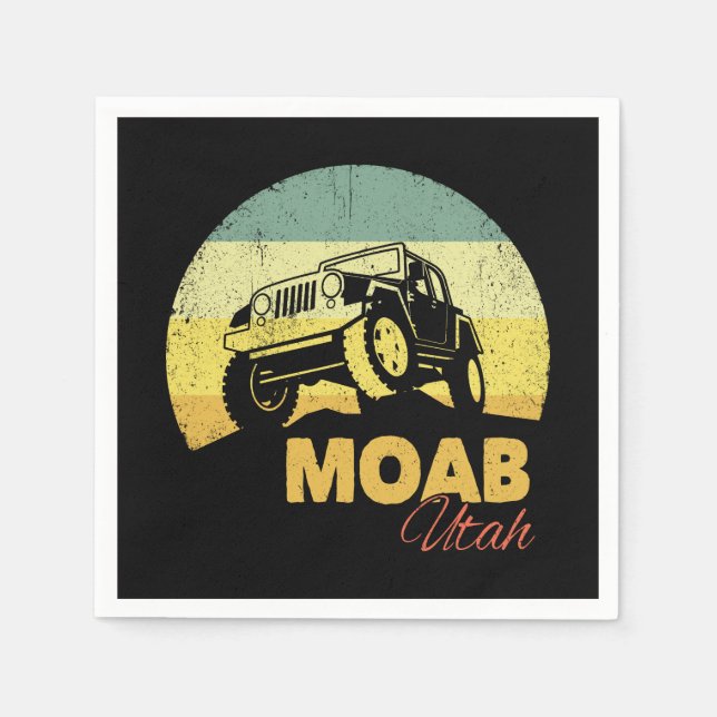 Moab Utah Geschenk für Off Roading - Utah Souvenir Serviette (Vorderseite)