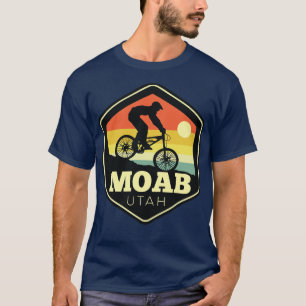 Moab Utah Mountainbike Vintager Sonnenuntergang He T-Shirt