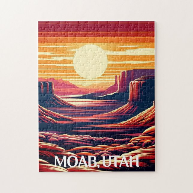 Moab Utah Nationalparks Sunset Souvenir Geschenk Puzzle (Vertikal)
