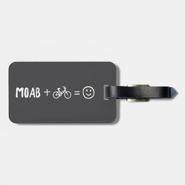 Moab Utah Plus Fahrräder Macht Dich Glücklich Gepäckanhänger (Rückseite horizontal)