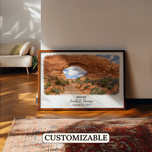 Moab Utah Poster, Aquarell, Maßgeschneidert Poster (Von Creator hochgeladen)