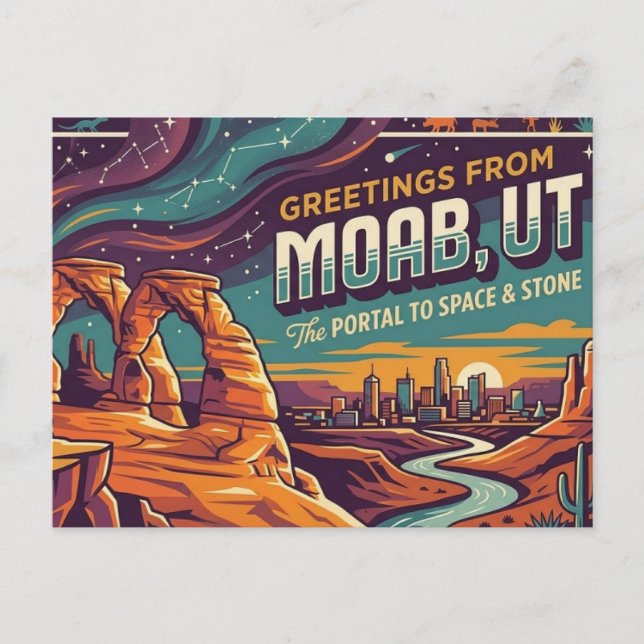Moab Utah Postkarte (Vorderseite)
