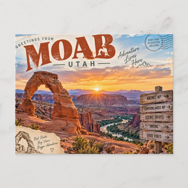 Moab, Utah Postkarte (Vorderseite)