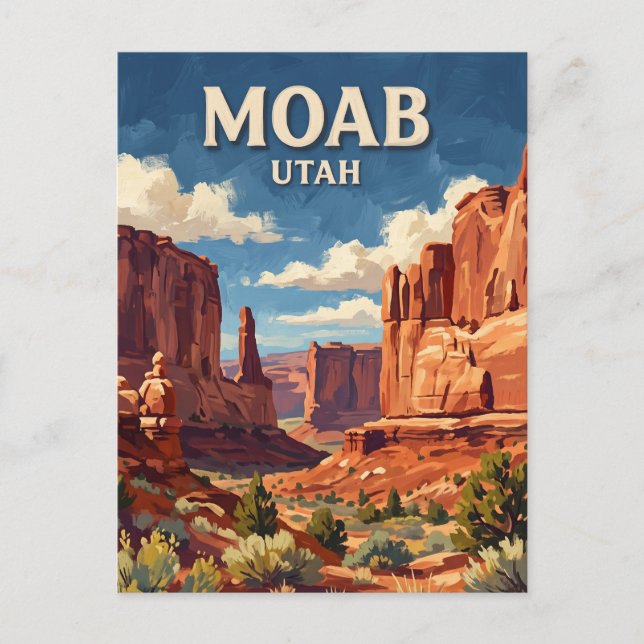 Moab Utah Postkarte (Vorderseite)