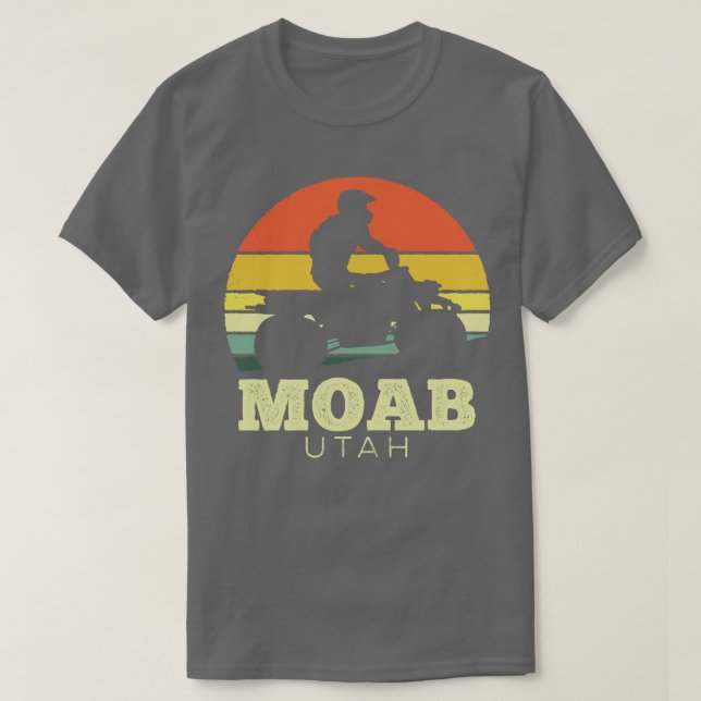 Moab Utah Quadbike Vintag Sunset T-Shirt (Design vorne)