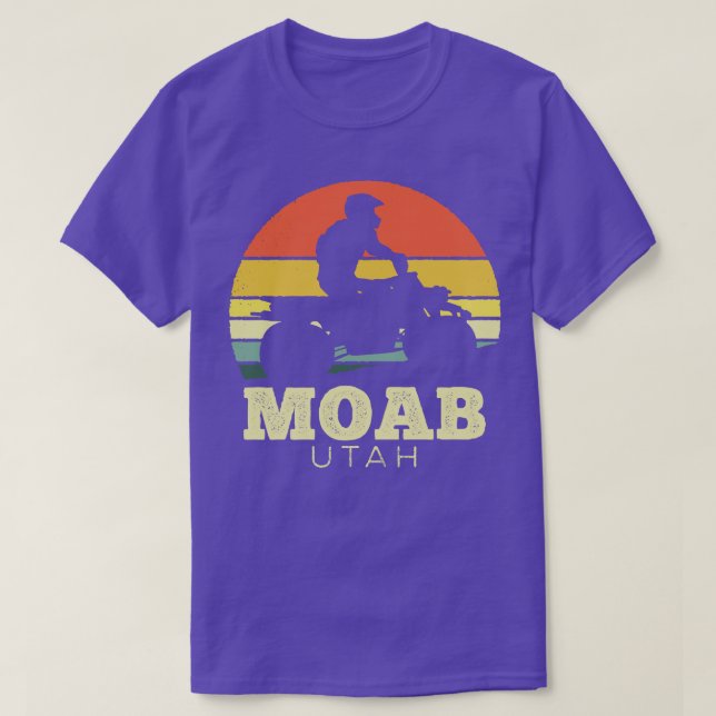 Moab Utah Quadbike Vintag Sunset T-Shirt (Design vorne)