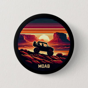 Moab Utah UTV Sunset Red Rocks Button