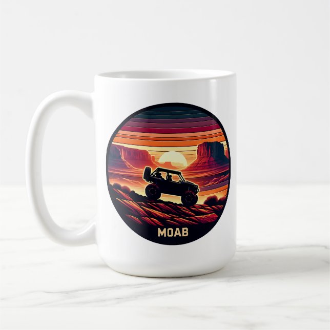 Moab Utah UTV Sunset Red Rocks Kaffeetasse (Links)