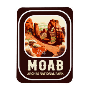 Moab Utah Vintage-Sonnenuntergang Arches Abenteuer Magnet