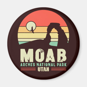 Moab Utah Vintage Wüstenuntergang Retro-Souvenir 6 Magnet