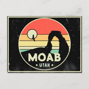 Moab Utah Vintage Wüstenuntergang Retro-Souvenir 6 Postkarte