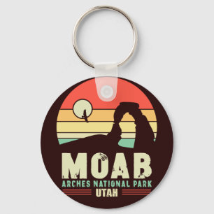 Moab Utah Vintage Wüstenuntergang Retro-Souvenir 6 Schlüsselanhänger