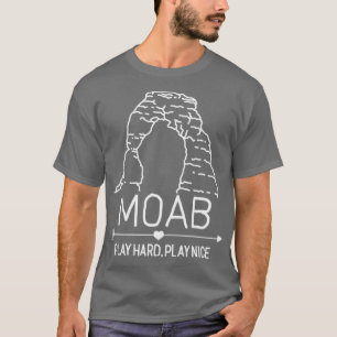 Moab Utah Weißer Farbton für Schwarz T-Shirt