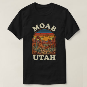 Moab Utah Wüstenuntergang Retro-Südwest-Reise T-Shirt