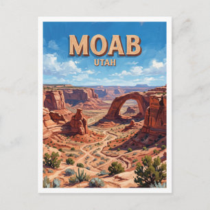 Moab-Wüstenklippen Utah Postkarte