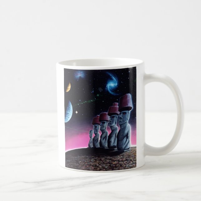 Moai auf dem kleinen Planeten Kaffeetasse (Rechts)