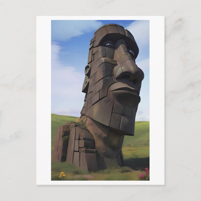 Moai auf dem Molehill Postkarte (Vorderseite)