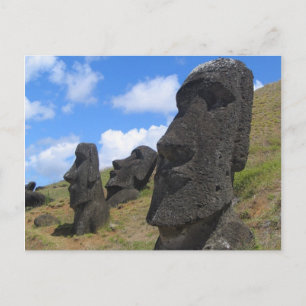 Moai auf der Osterinsel Postkarte
