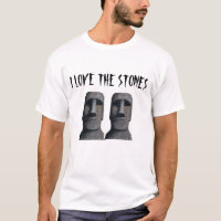 Moai auf einem Shirt