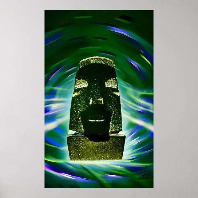 Moai Boat Poster (Vorne)