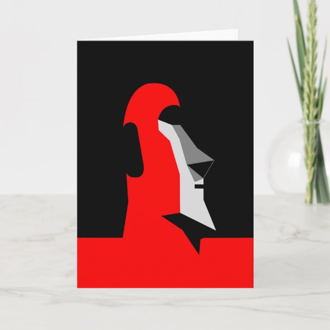 Moai Feiertagskarte (Vorderseite)