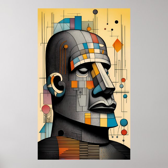 Moai - Ken Gage Tiki Art Poster (Vorne)