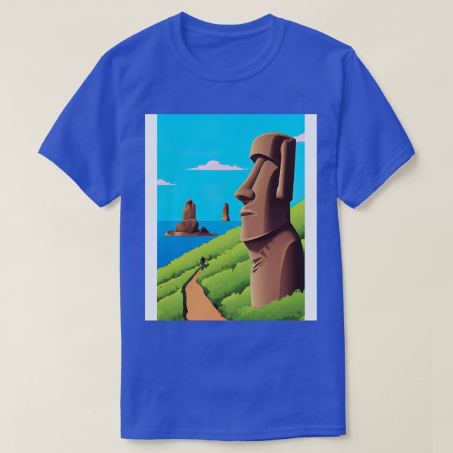 Moai Monumental Statuen T-Shirt (Design vorne)