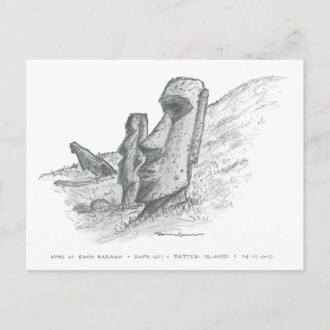 Moai, Osterinsel, Chile Postkarte (Vorderseite)