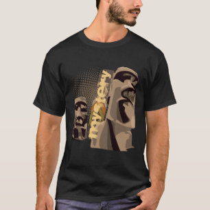 Moai - Schwarzes T-Shirt