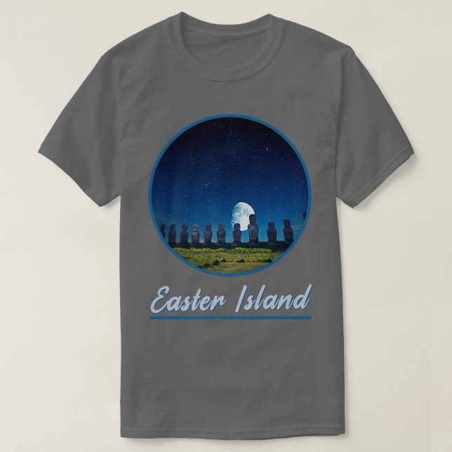 Moai Statue Easter Island At Night Easter Island P T-Shirt (Design vorne)