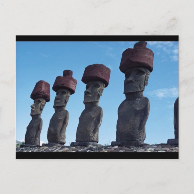 Moai Statues Postkarte (Vorderseite)