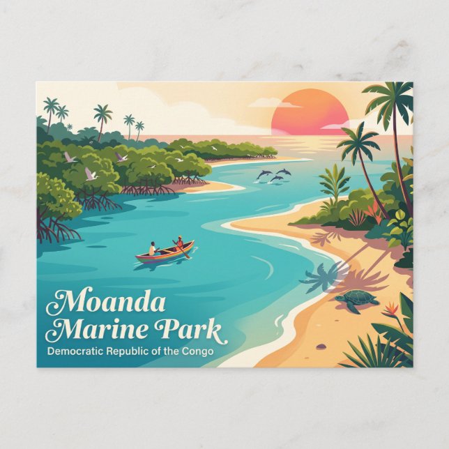 Moanda-Meerespark Postkarte (Vorderseite)