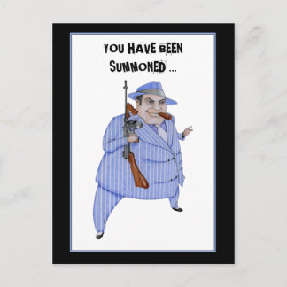 Mob Boss Murder Mystery Einladung Postkarte