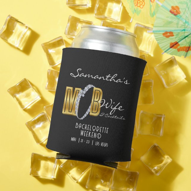 Mob Ehefrau & Cocktails Black Bach Junggeselinnen- Dosenkühler (In Situ Sommer)